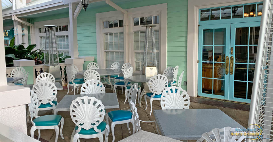 Dining outside at Olivias Cafe Disney Old Key West Resort 1000