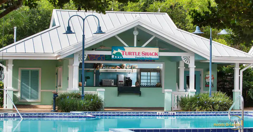 Turtle Shack at a quiet pool at the Disney Old Key West Resort 960