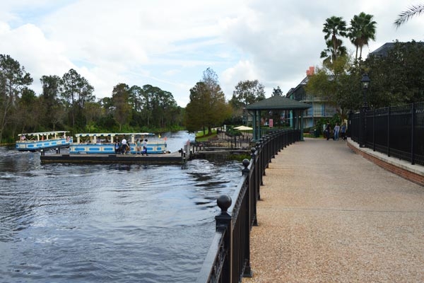 View of the dock where you get on the boat from Disney New Orleans French Quarter to Riverside 600