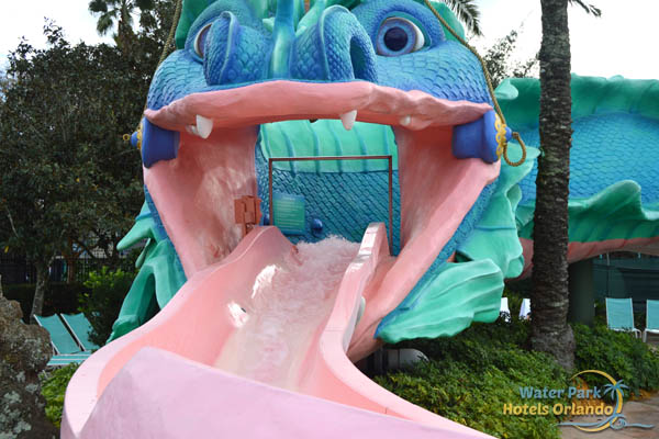 Serpent Mouth Start of Water Slide at the Doubloon Lagoon at Disney Port Orleans French Quarter 600