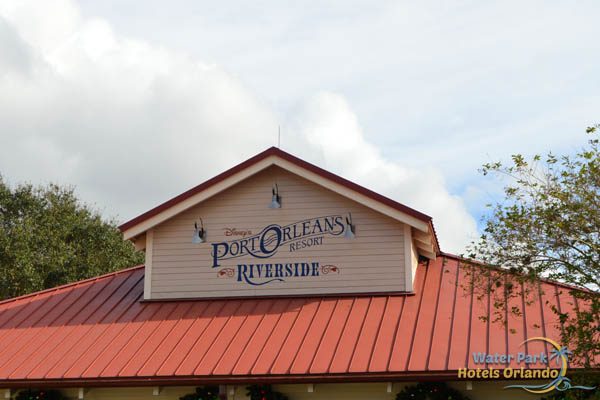 Front entrance sign of Disney Port Orleans Riverside 600