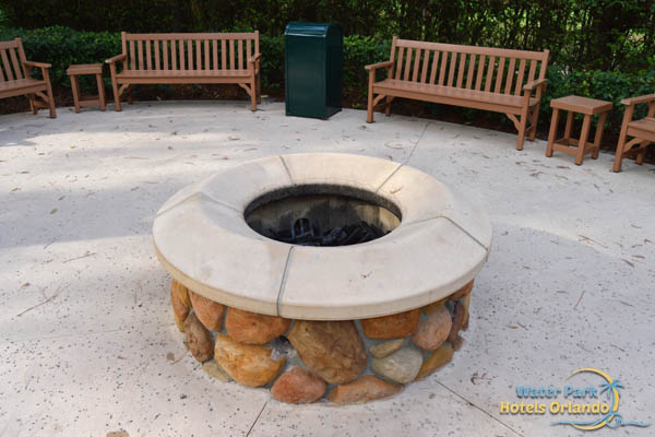 Firepit for families to have campfire adventures at the Port Orleans Riverside Resort 960