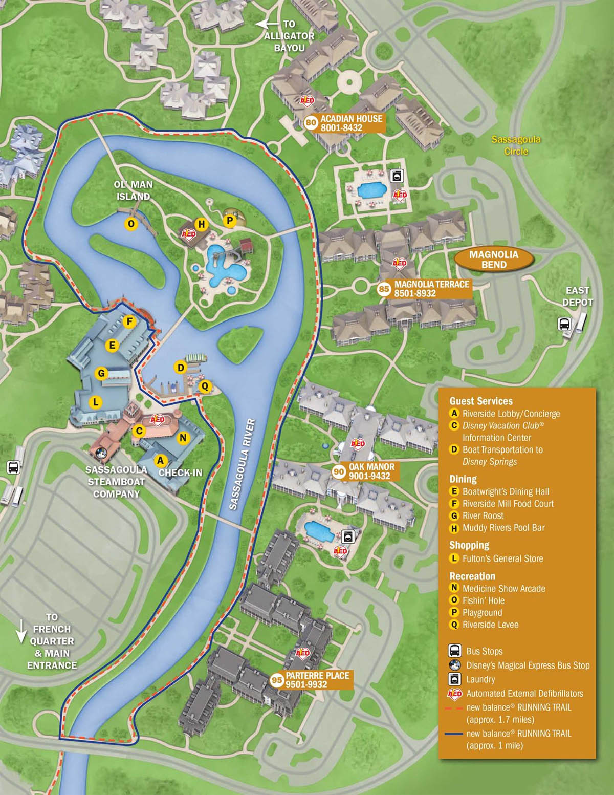 Disney World Port Orleans Riverside Resort Map 1200