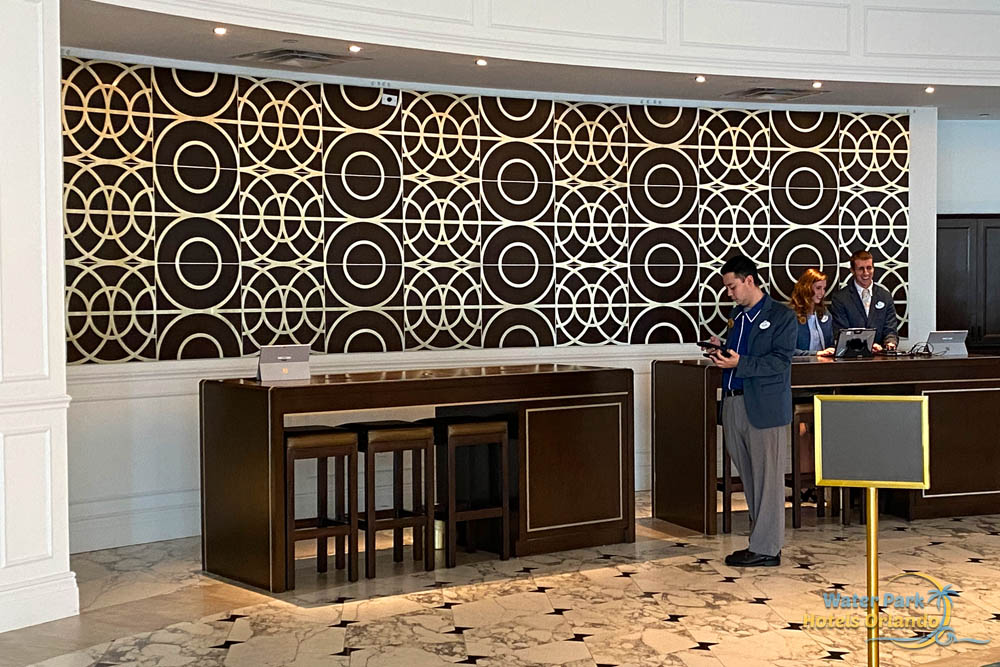 Check-in counters at the Disney Riviera Resort