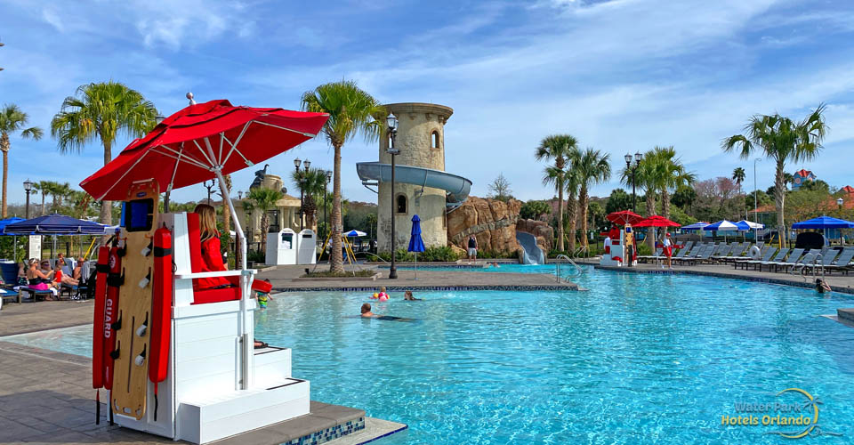 Overview of the Family Pool with Lifeguard Stand at the Disney Riviera Resort 960