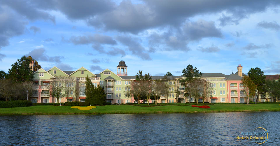 View of Places to stay from Willow Lake at Disney Saratoga Springs Resort 960