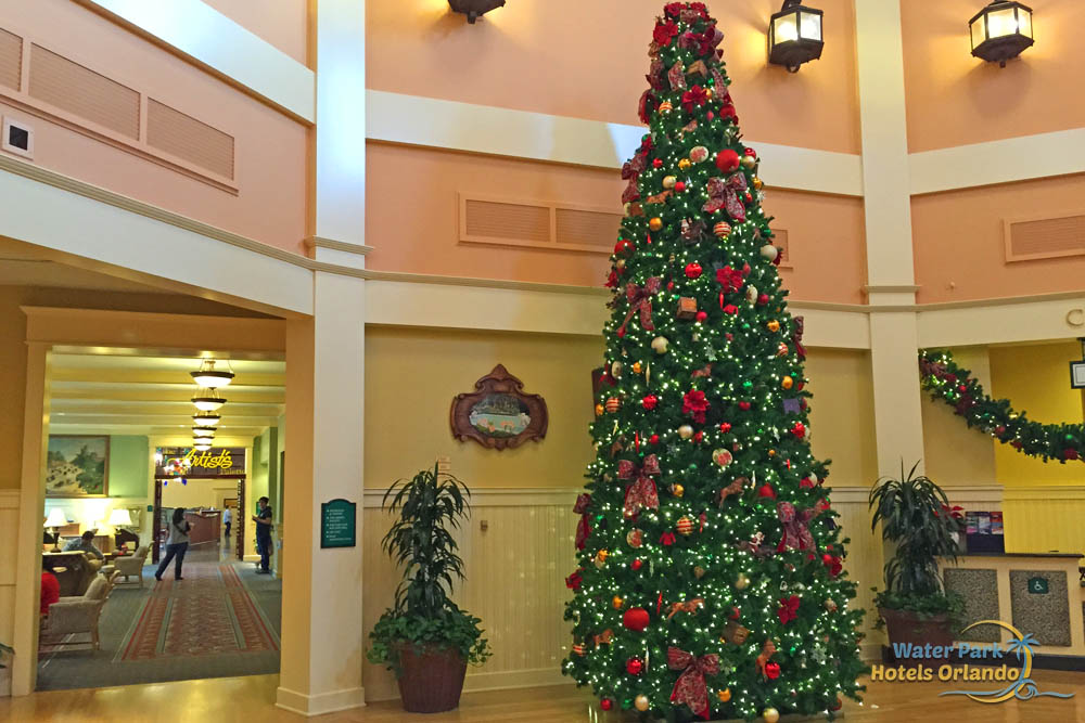 Disney Saratoga Springs Resort Christmas Decorations Orlando Fl