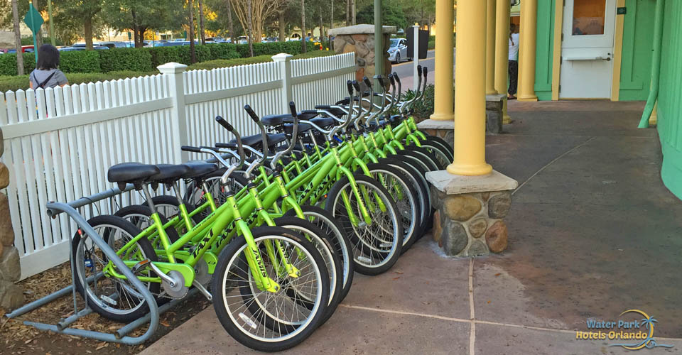 Line of Bikes for Rent at the Disney Saratoga Springs Resort 960