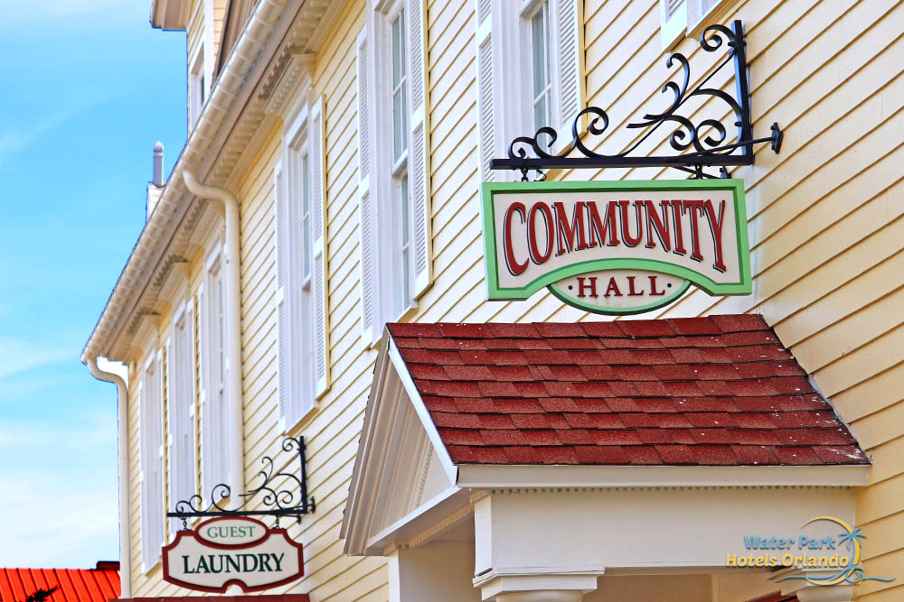 Community Hall sign at the Disney Saratoga Springs Resort 1000