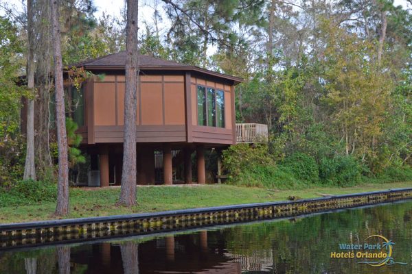 Back of Treehouse Villa overlooking the Sassagoula River at Disney Saratoga Springs Resort 1000
