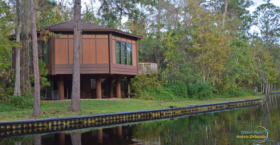 Back of Treehouse Villa overlooking the Sassagoula River at Disney Saratoga Springs Resort 960