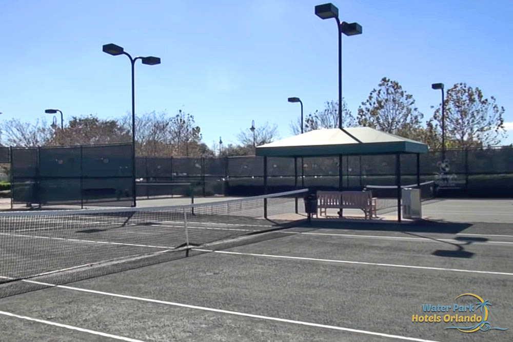 Tennis courts at the Disney Saratoga Springs Resort 1000