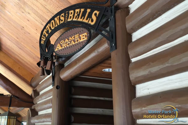 Entrance to the Buttons and Bells Arcade at Disney Wilderness Lodge Resort 600