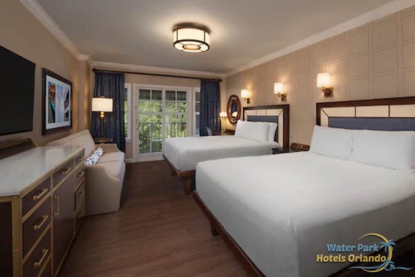 Standard Double Queen room with balcony views of the Disney Yacht Club Resort 600
