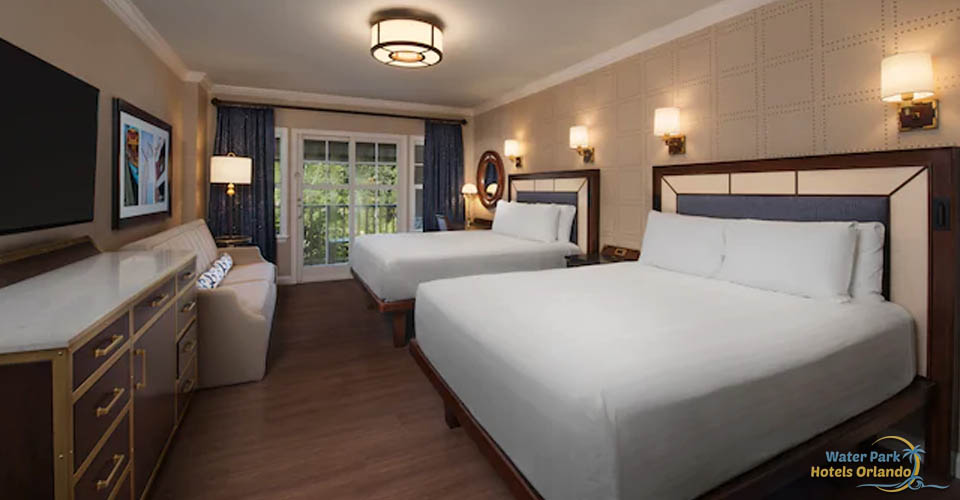 Standard Double Queen room with balcony views of the Disney Yacht Club Resort 960