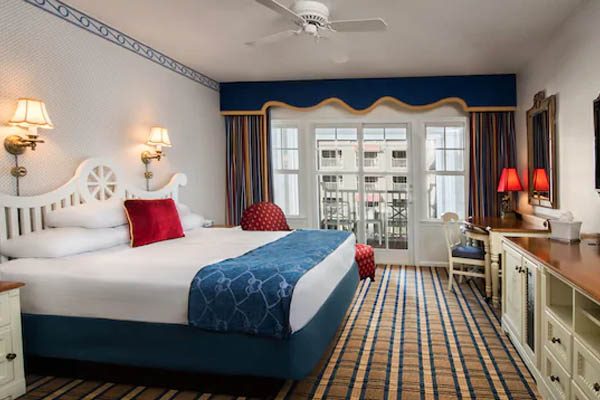 Master Bedroom at the 2 bedroom suite at the Disney Yacht Club Resort 600