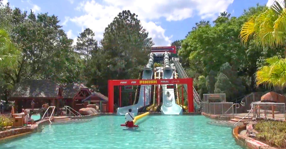 Finish line at downhill dipper at Blizzard Beach 960