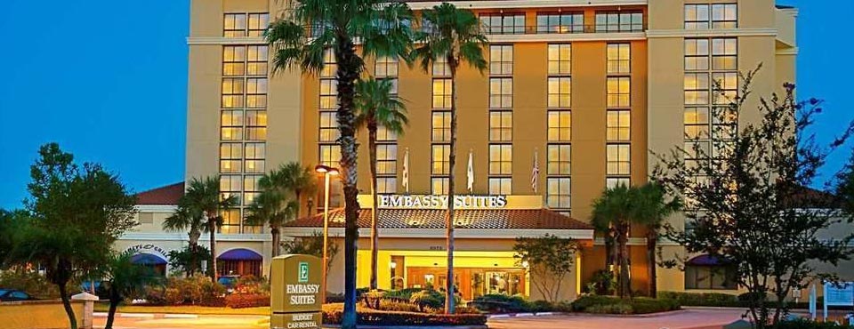 Front Entrance to the Embassy Suites on International Drive in Orlando Fl 960