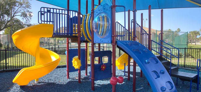 Outdoor undercover playground for the little ones at Fantasy World Resort Orlando Fl
