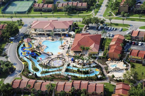 View of the Fantasy World Resort in Orlando Fl from the top