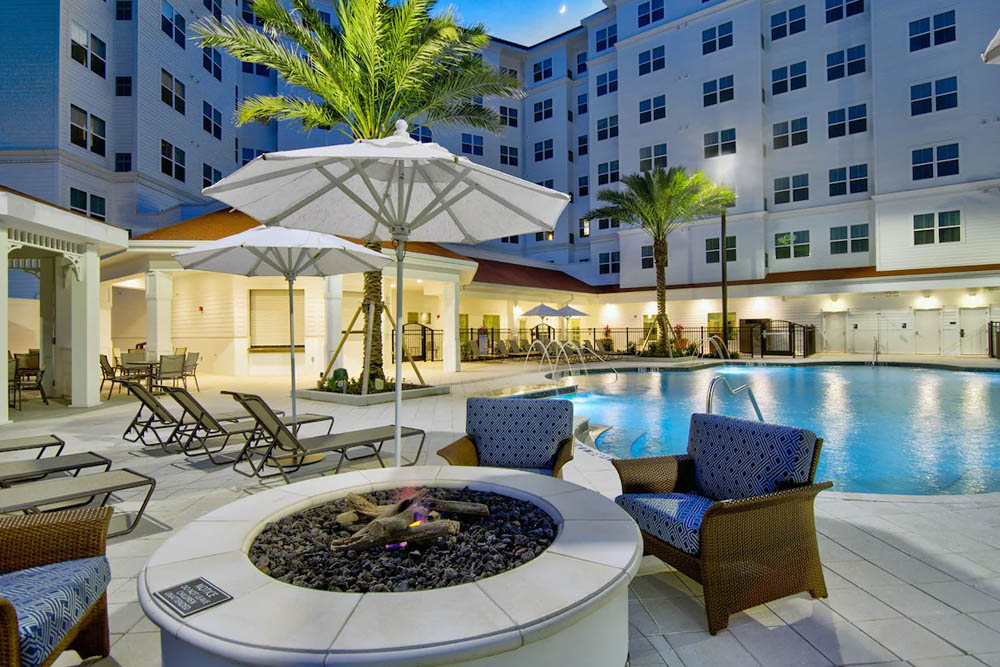 Firepit by the pool at Residence Inn at Flamingo Crossing in Orlando 1000