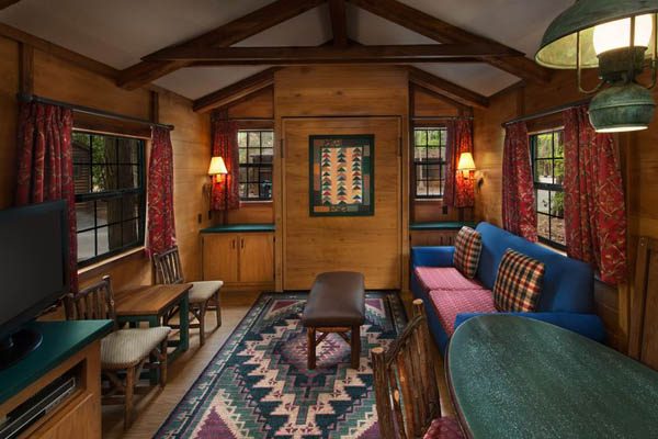 Living Space at the Cabin at Fort Wilderness Campground Resort 600
