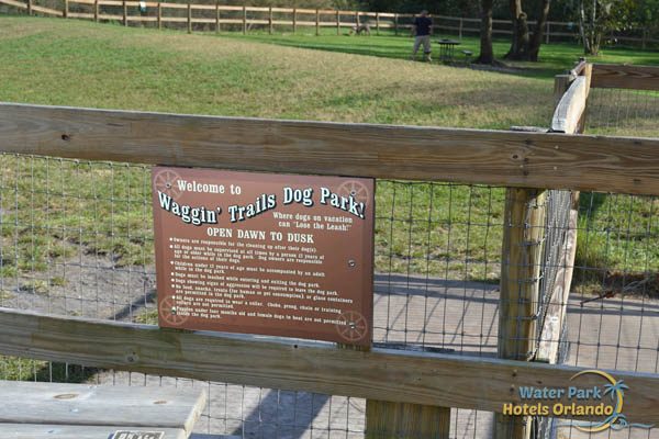 Entrance Sign to the at the Waggin' Trails Dog Park Disney Fort Wilderness Campground 600