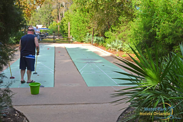 Shuffleboard courts at the Disney Fort Wilderness Resort