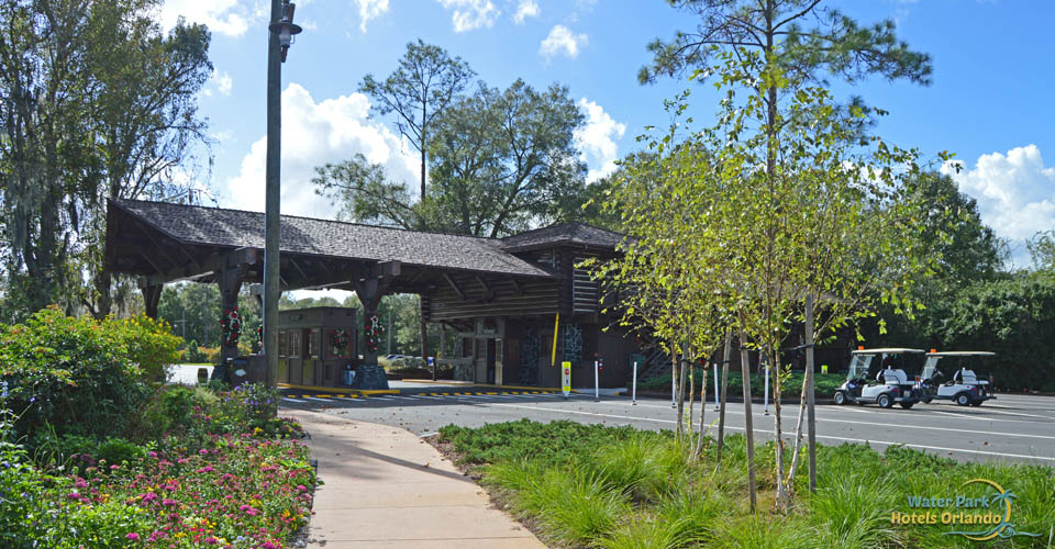Vehicle check point and entrance to the Fort Wilderness Campground Resort 960