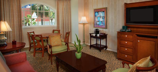 Disney's Flagship Elegant Grand Floridian Resort Living Room in a 1 Bedroom Suite