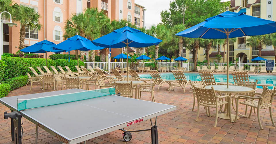 Ping Pong Table located beside the main quiet pool at the Grande Villas Resort in Orlando Fl 960
