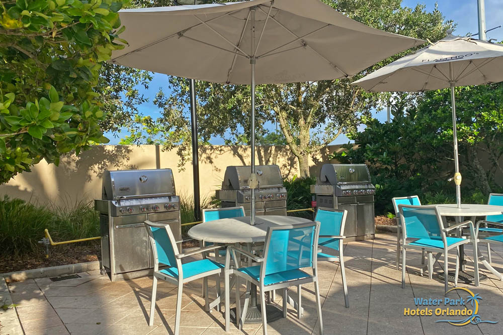 Grilling Stations at the Outdoor pool TownPlace Suites in Flamingo Crossing 1000