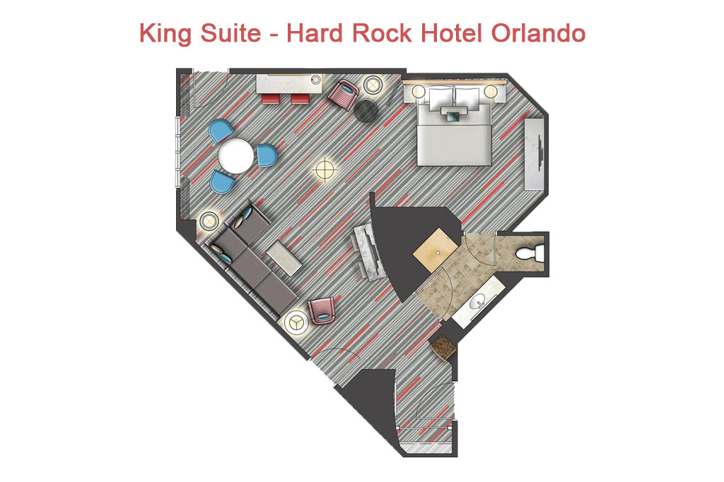 King Suite at the Hard Rock Hotel in Orlando