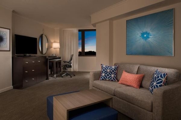 Living Room layout 1 Bedroom Tower Suite Hilton Buena Vista Palace 600