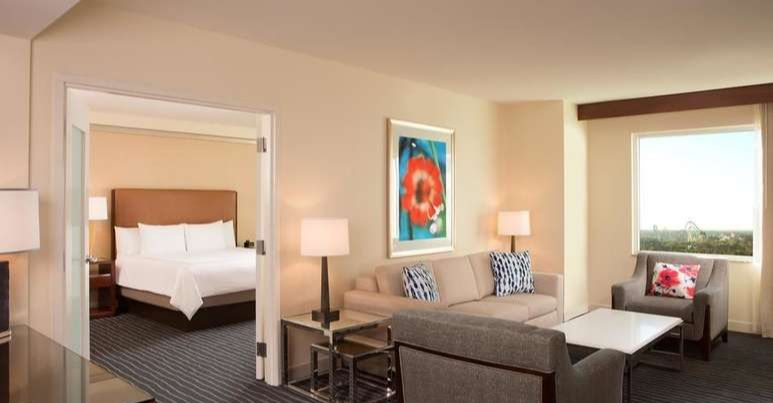 One Bedroom Suite with French Doors at the Hilton Orlando 960
