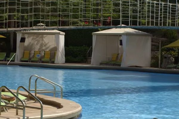 Outside, Lagoon Pool Cabanas at the Hyatt Regency Grand Cypress in Orlando Fl 600