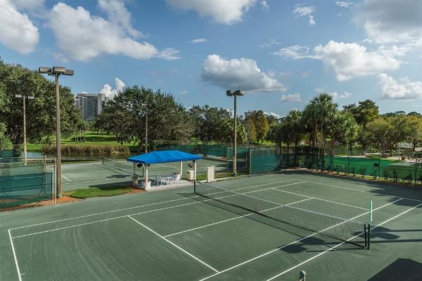 View of the Tennis Courts at the Hyatt Regency Grand Cypress in Orlando Fl 600