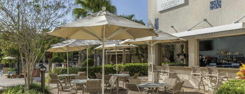 Coconuts Bar and Grille located at the Grotto Pool at the Hyatt Regency Orlando on International Drive in Orlando Fl