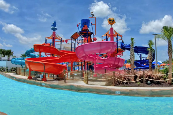 Pelican Paradise water slides for kids by the lazy river at the Island H2O Live Water Park in Orlando 1000