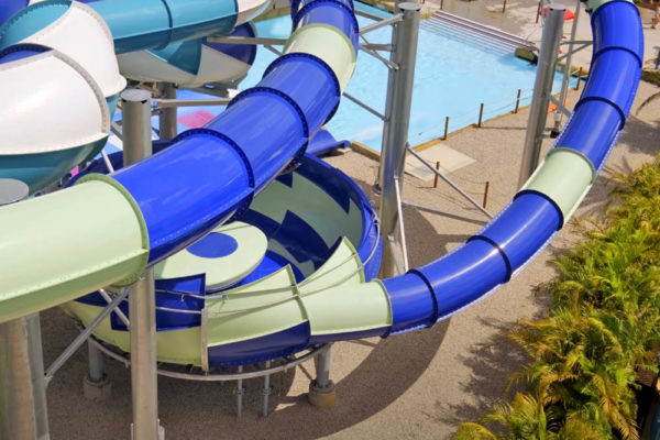 The bowl of the Downloader water slide at the Island H2O Live Water Park in Orlando 1000