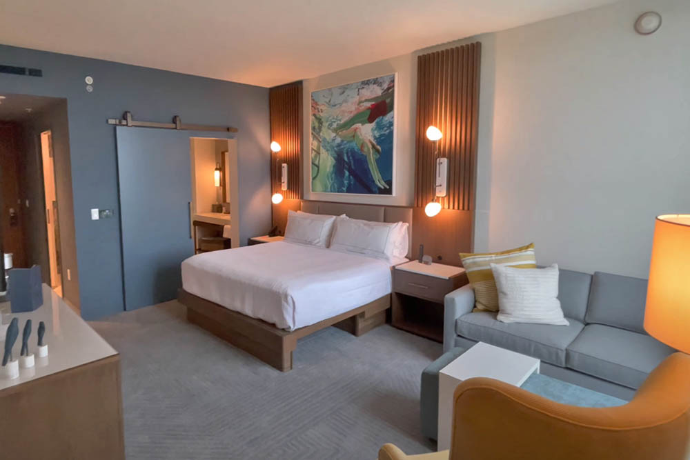 Bedroom Area of the Junior Suite at the Walt Disney World Swan Reserve 1000