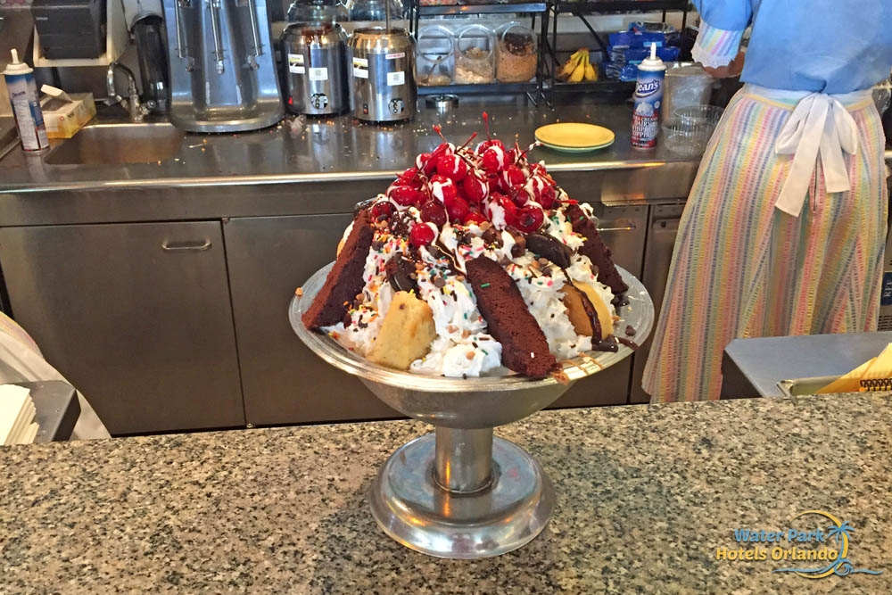Famous Kitchen Sink Sundae Dessert at the Beaches and Cream Soda Shop at the Disney Beach Club Resort 1000