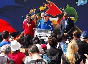 Opening day at the Kennedy Space Center Angry Birds Encounter
