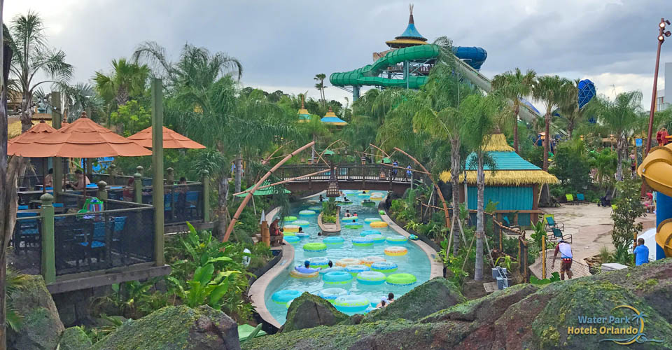 Floating on the winding Lazy River at the Univeral Volcano Bay Water Park 960