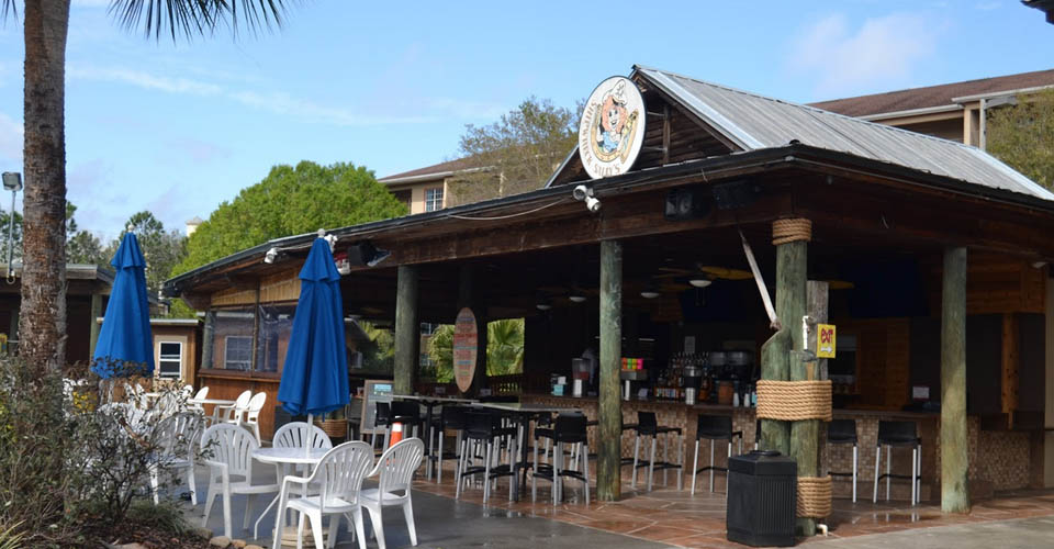 Poolside Bar and Restaurant Shipwreck Sally's at Liki Tiki Village Resort in Orlando Fl 960