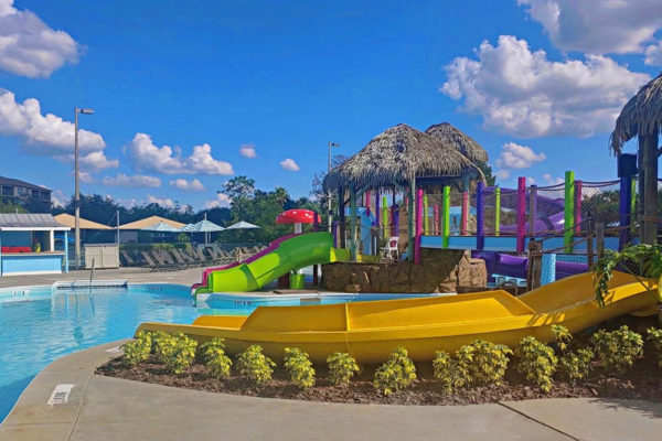 Small water slides at the Liki Tiki Resort Orlando Fl 1000