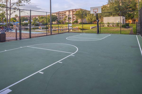 View of Basketball Court at the Liki Tiki Village in Winter Garden Fl 600