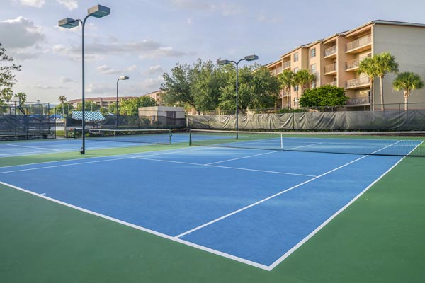 View of Tennis Courts at the Liki Tiki Village near Orlando Fl 600