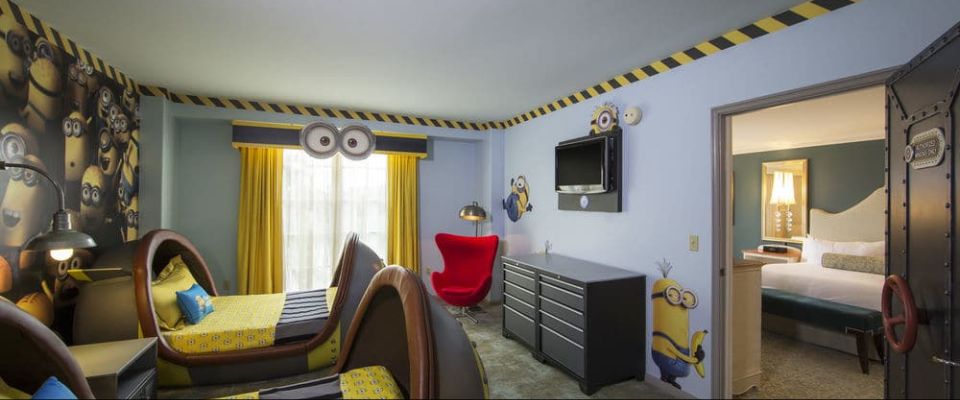 Bomb-style beds in the Despicable Me Kids Suite at the Loews Portofino Bay Resort in Orlando 960