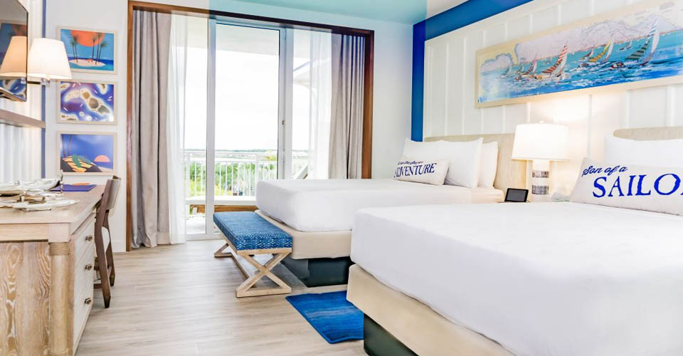One Bedroom 2 Queen Suite Bedroom at the Margaritavilla Resort in Orlando 960